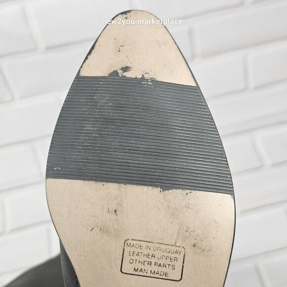 Bootalinos Vintage black leather woman's Midcalf riding Boots size 8m - Picture 15 of 15